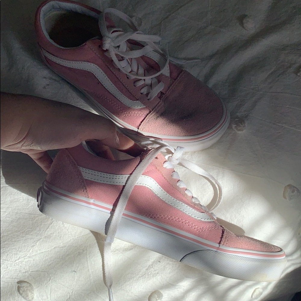Pink Suede Toe Vans
